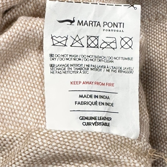 Marta Ponti Portugal | Large Rich Carmel Brown Genuine Woven Leather Hobo Bag - Picture 11 of 13